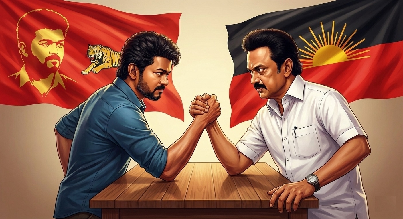 Vijay vs Stalin Arm Wrestling